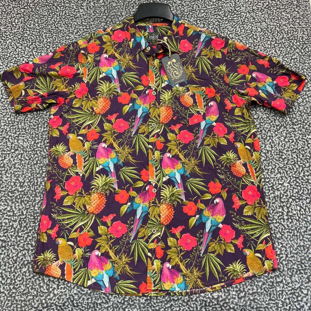 Greg Lutzka Shirt Men Extra Large Hawaiian Grassroots Button Up Short Sleeve New